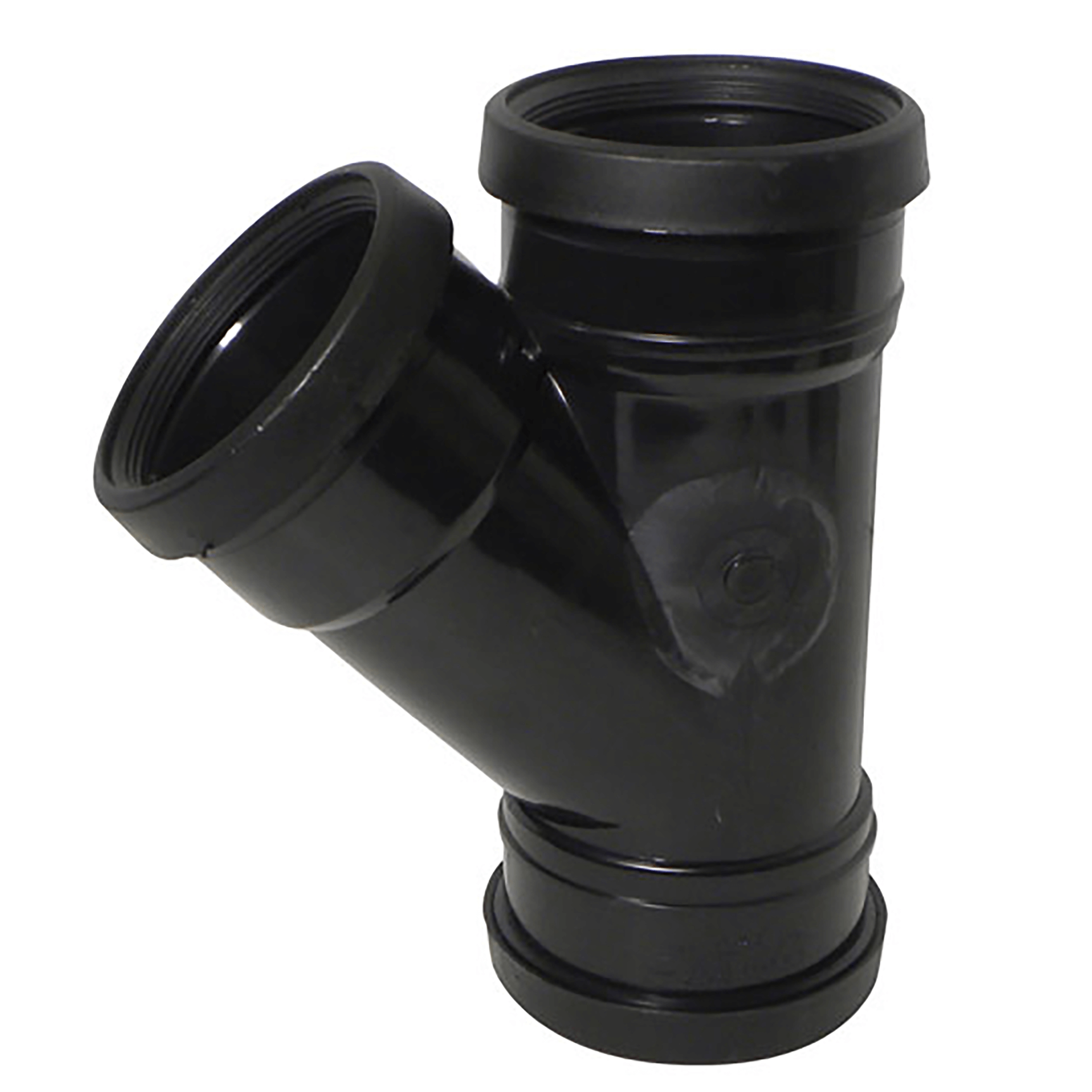 110mm SuperDeep Black 45° Triple Socket Branch – Kayflow High-Capacity ...