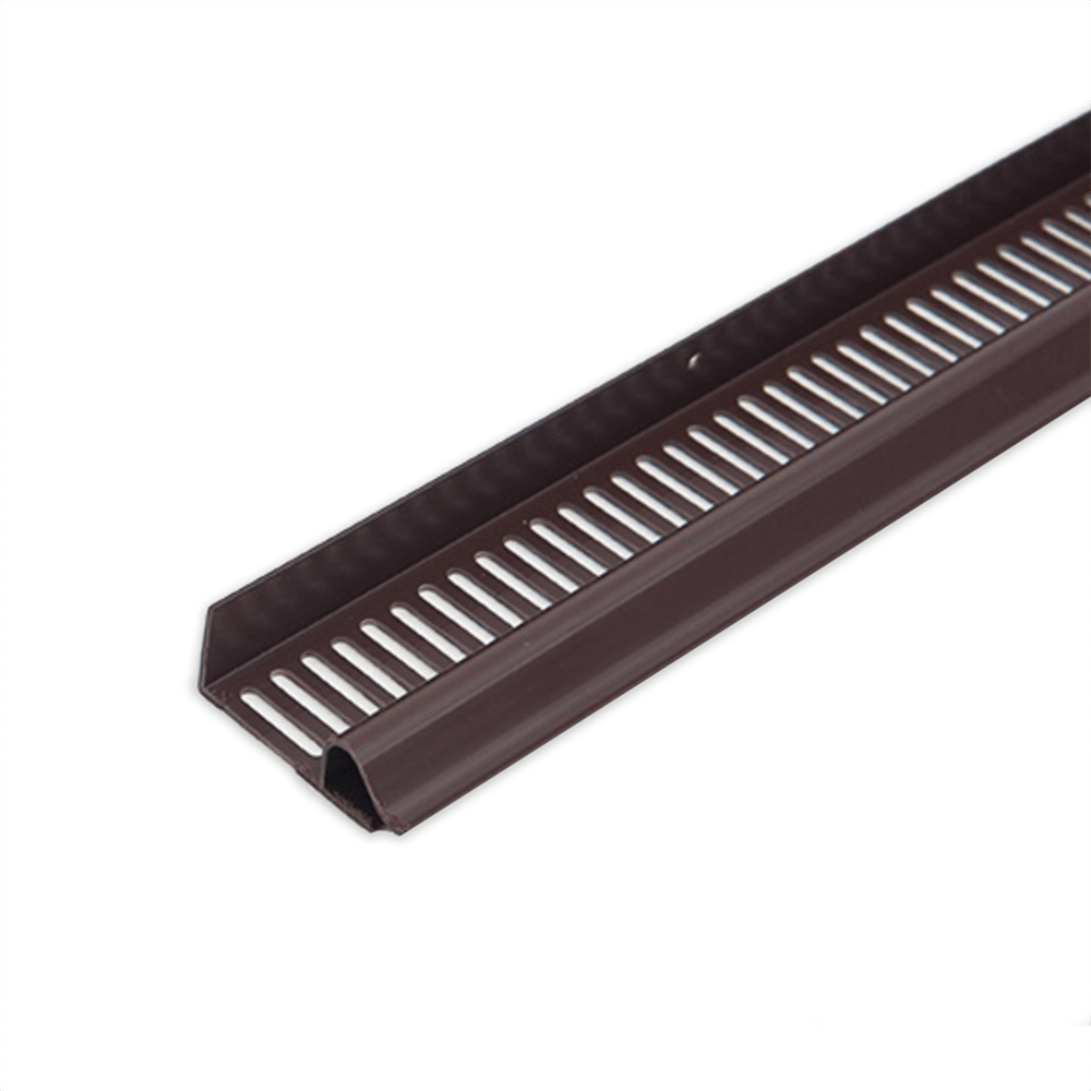 10mm Continuous Brown Soffit Vent Strip 2.4m Image