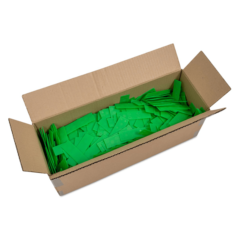 1mm x 28mm Green Flat Packers Box of 1000 image
