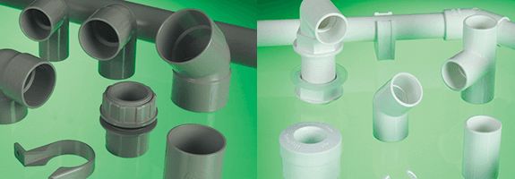 32/40mm White Solvent Weld Waste System (RAL9003)