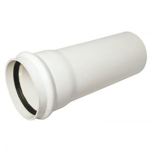 110mm White Round Downpipe image