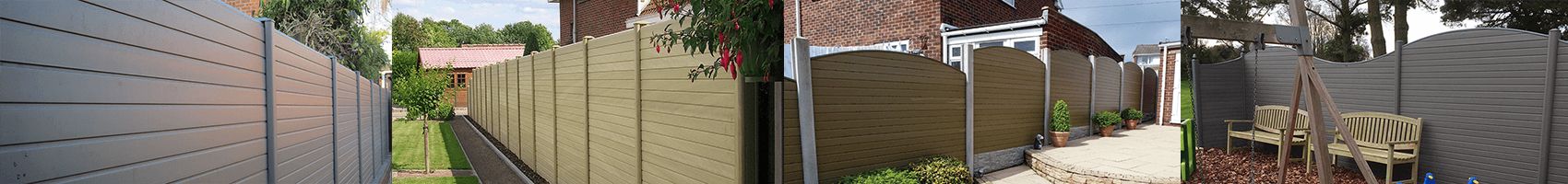 300mm PVC Composite Fence Panel Graphite 2438mm