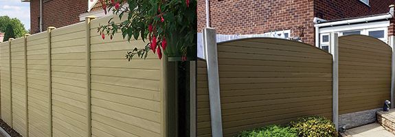 300mm PVC Composite Fence Panel Graphite 1829mm