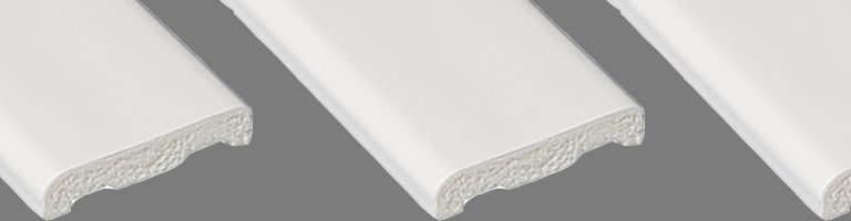 95mm White PVC Ogee Skirting Board 5m