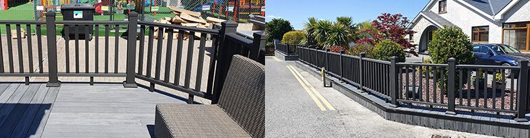 Charcoal Balustrade Post and Rail System 1.8m
