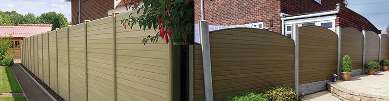 300mm PVC Composite Fence Panel Natural 1829mm