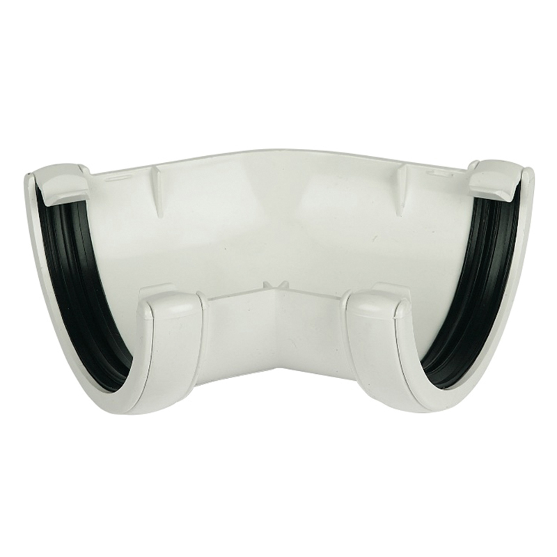 112mm Half Round White 135° Gutter Angle  image
