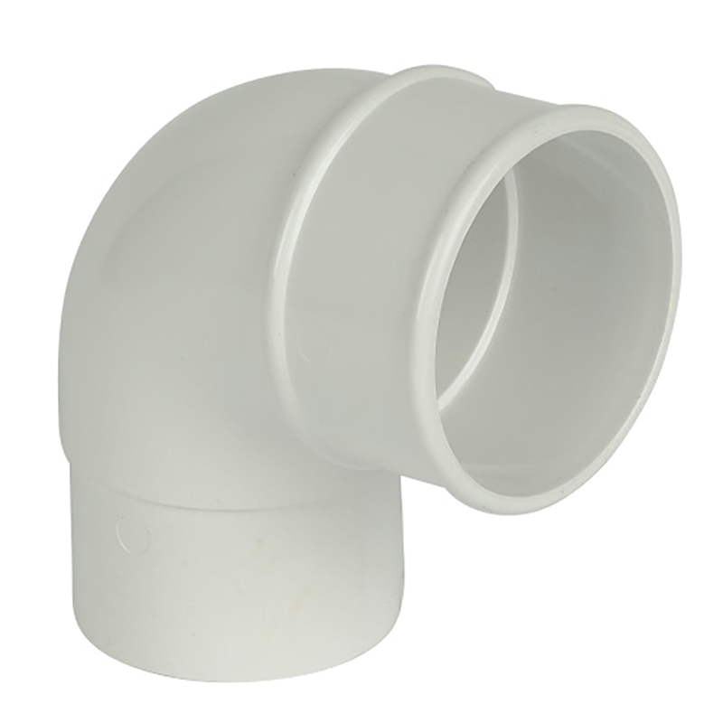 68mm Round White 90° Downpipe Bend 