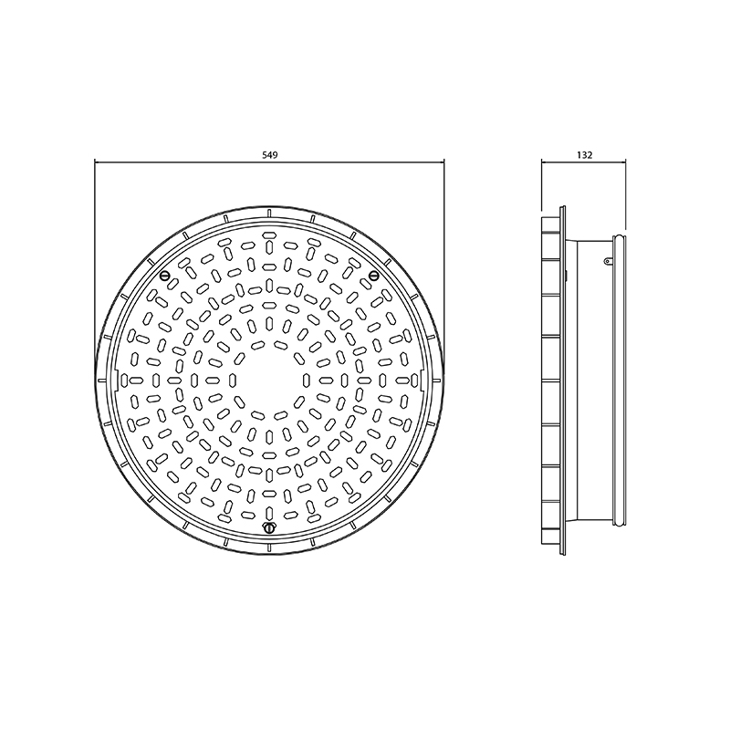 450mm Inspection Chamber Plastic Cover & Round Frame 