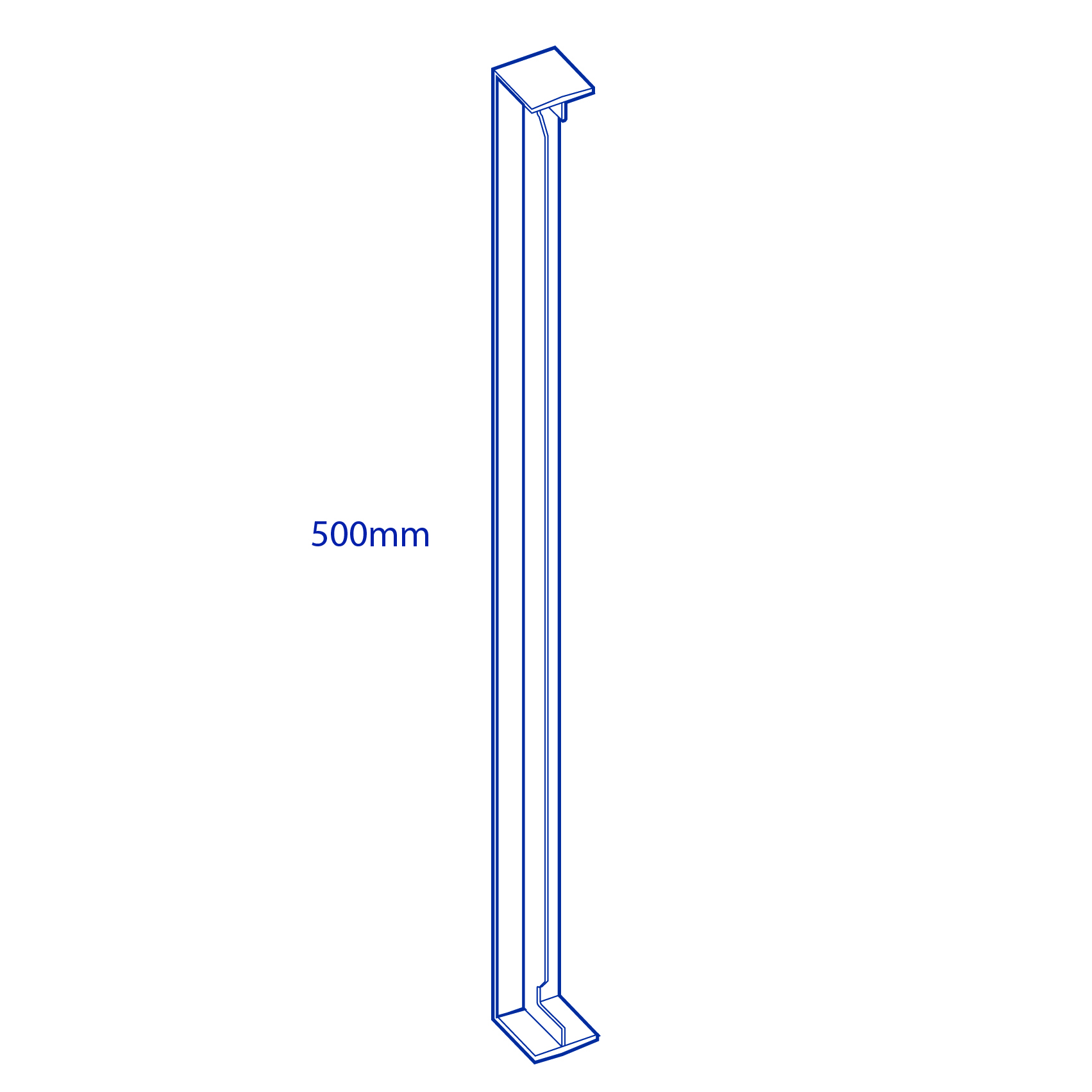 500mm x 35mm White Woodgrain Double Ended Fascia Joint 