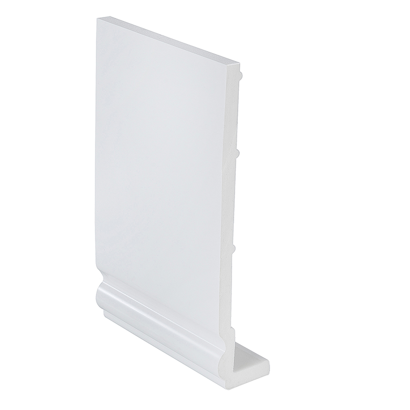 405mm x 9mm Ogee White Double Ended Fascia Board 5m image