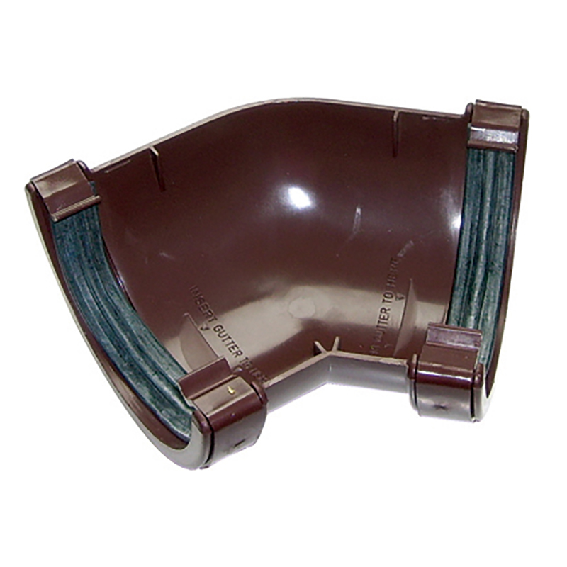 112mm Half Round Brown 135° Gutter Angle  image