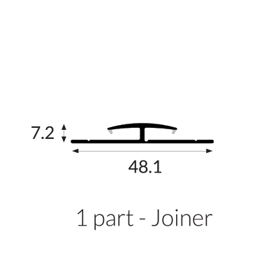 White Satin 1-Part Joiner Section 3.05m 