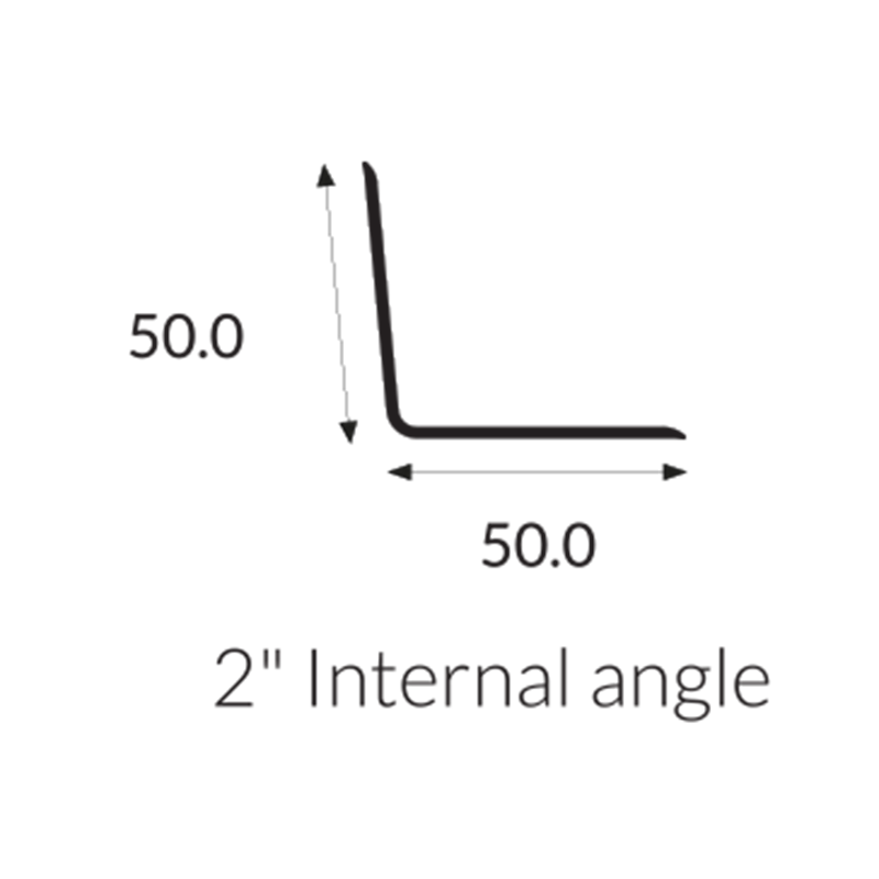 White Satin 50mm Internal Angle 3.05m 