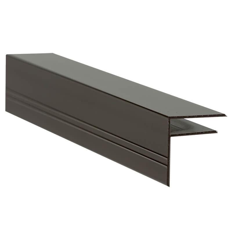 Aluminium F Section 10mm 3m Brown (Ral8040)