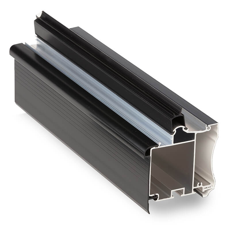 6m Anthracite Grey Eaves Beam To Suit Self Support Glazing Bars 
