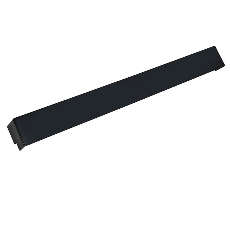 500mm x 42mm Smooth Black Double End Corner 