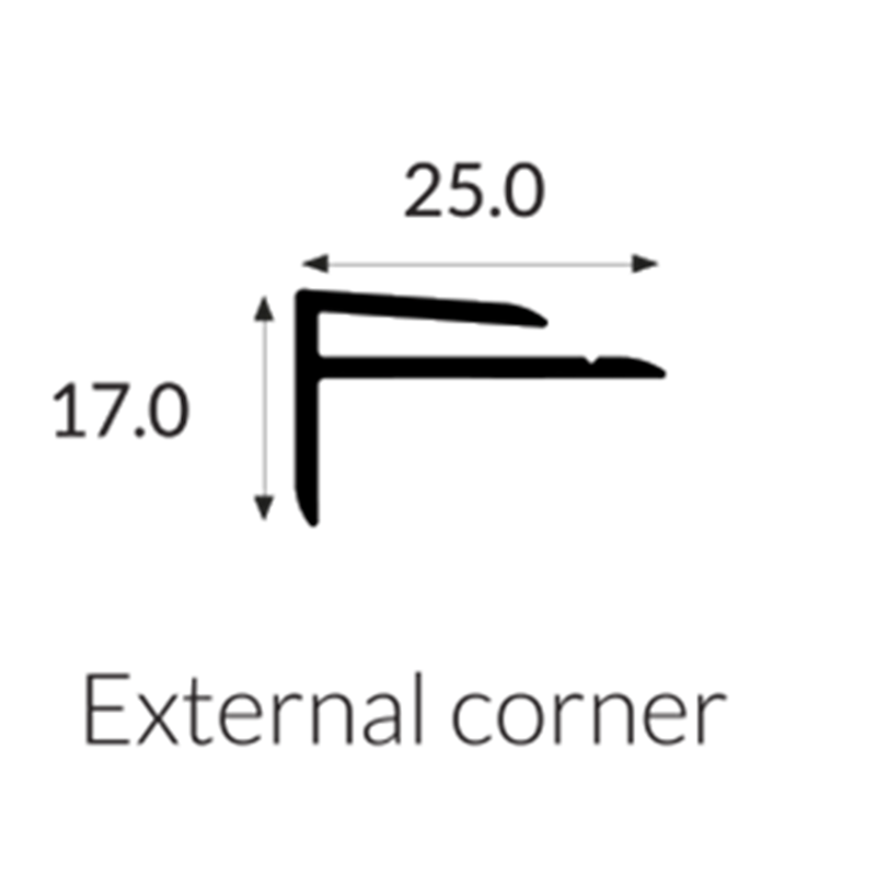 Clay Satin External Corner Joint 3.05m 
