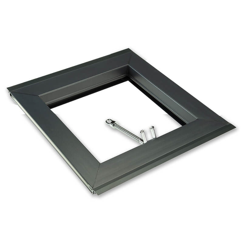 600mm x 600mm Glazed 25mm Clear Multiwall Anthracite Grey Roof Vent 