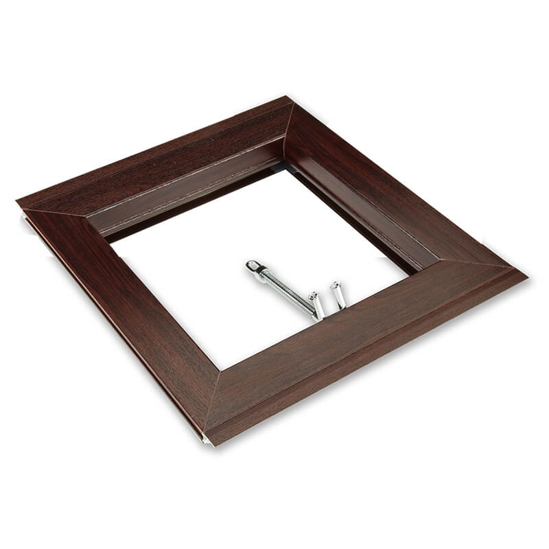 600mm x 600mm Glazed 25mm Opal Multiwall Rosewood Roof Vent 