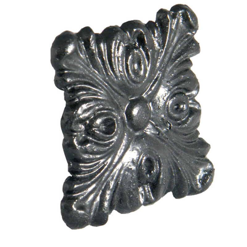 55mm Small Cast Iron Effect Decorative Square Motifs for Hoppers image