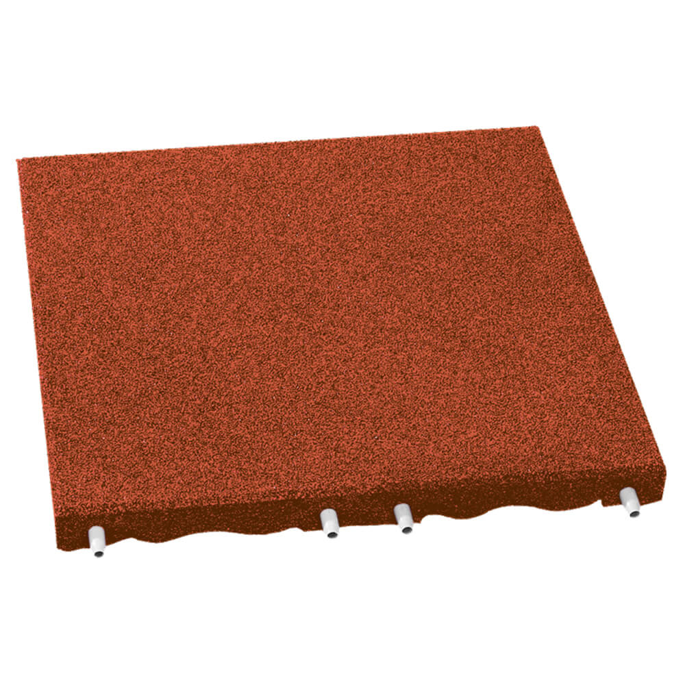 Red 50mm RubberLok Play-Safe Tile (500mm x 500mm) image