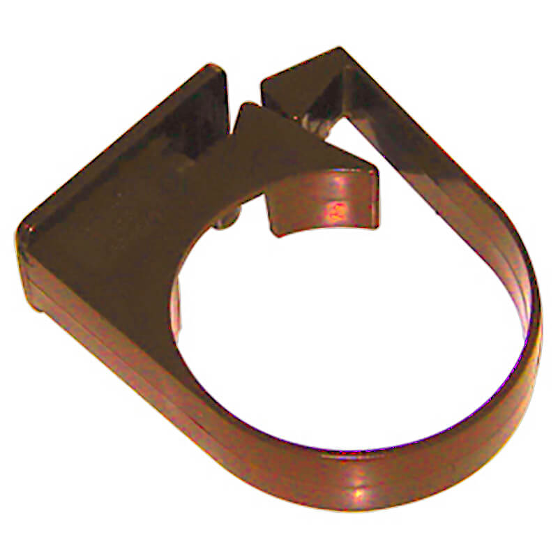 68mm Round Single Fix Brown Pipe Clip  image