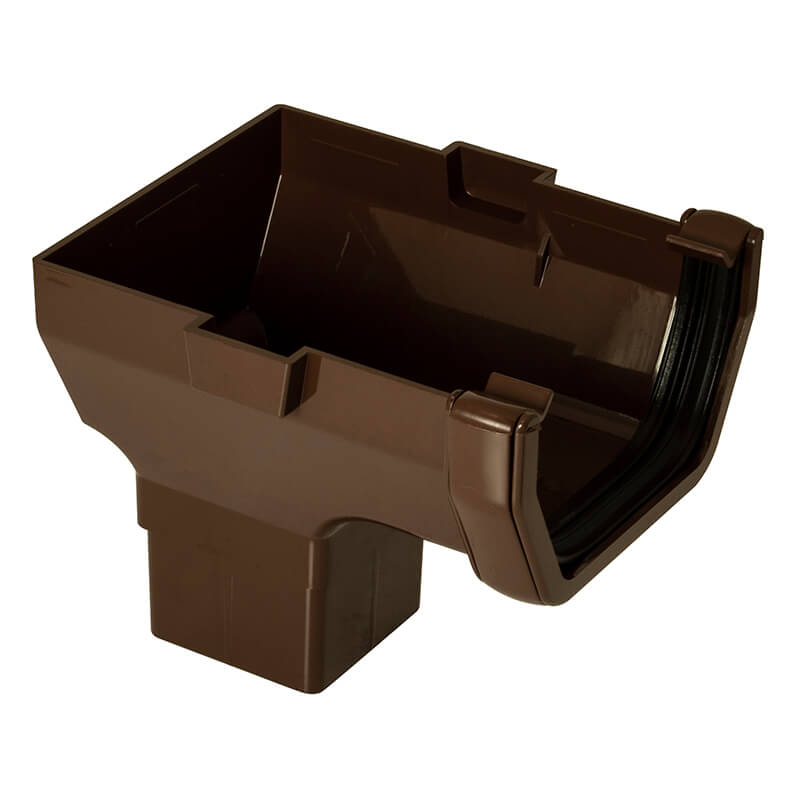 114mm Square Brown Stopend Outlet  image