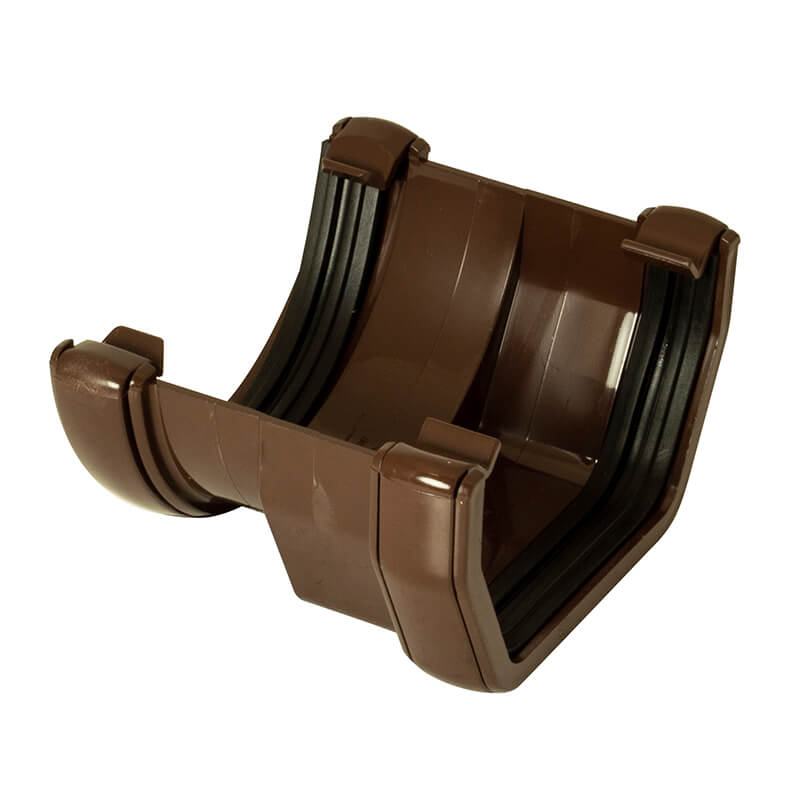 Square to Half Round Gutter Adaptor Brown  image