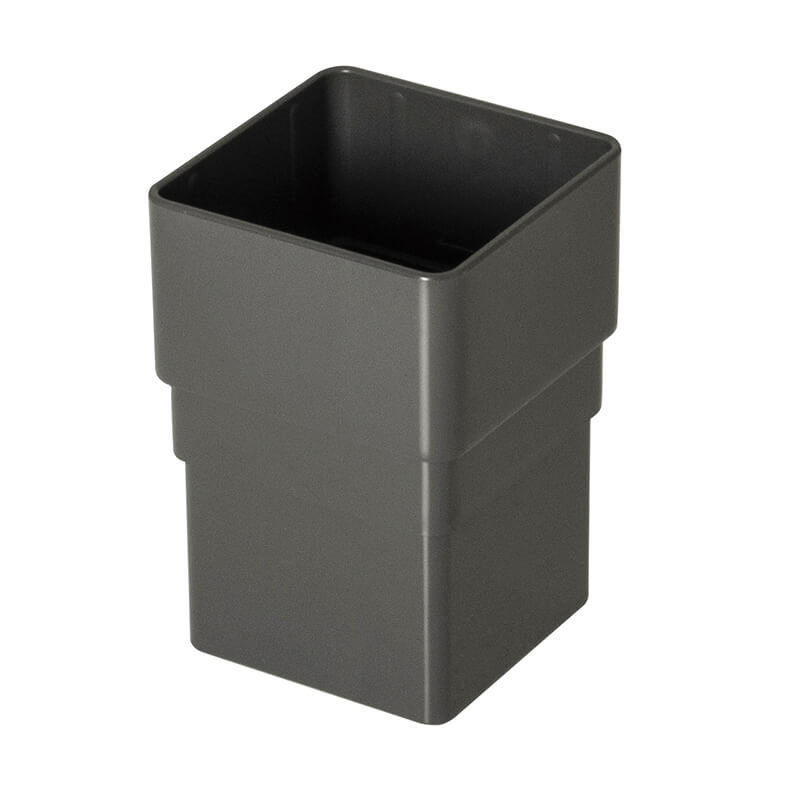 65mm Square Anthracite Grey Pipe Socket 