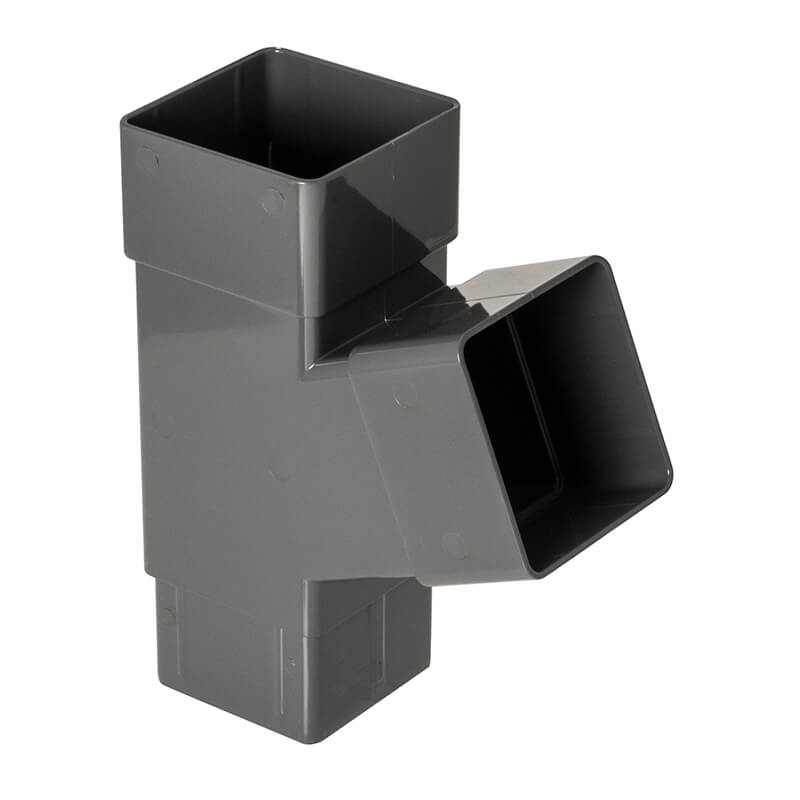 65mm Square Anthracite Grey 67.5° Branch  image