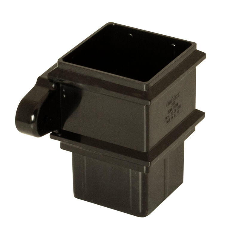 65mm Square Black Pipe Socket With Fixing Lugs image