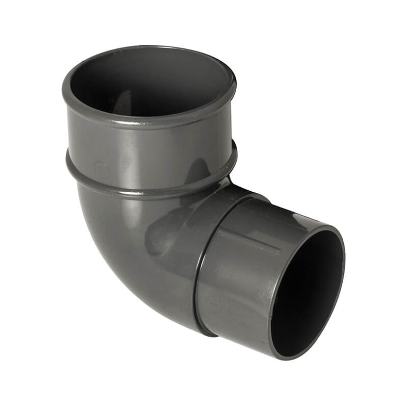 68mm Round Anthracite Grey 90° Downpipe Bend  image
