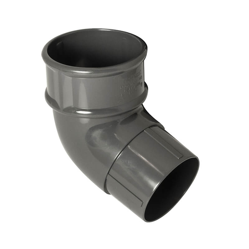 68mm Round Anthracite Grey 112.5° Offset Downpipe Bend  image