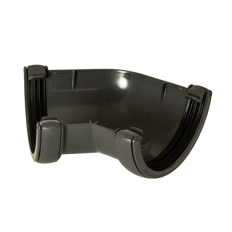 112mm Half Round Anthracite Grey 135° Gutter Angle  image