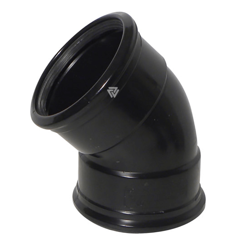 110mm Black 45° Double Socket Bend  image