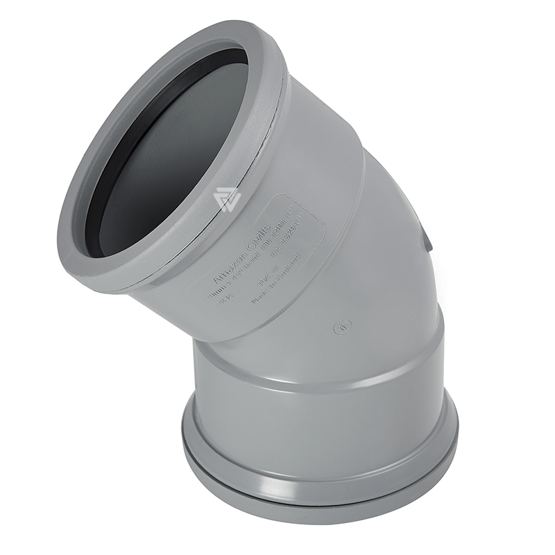 110mm Grey 45° Double Socket Bend  image