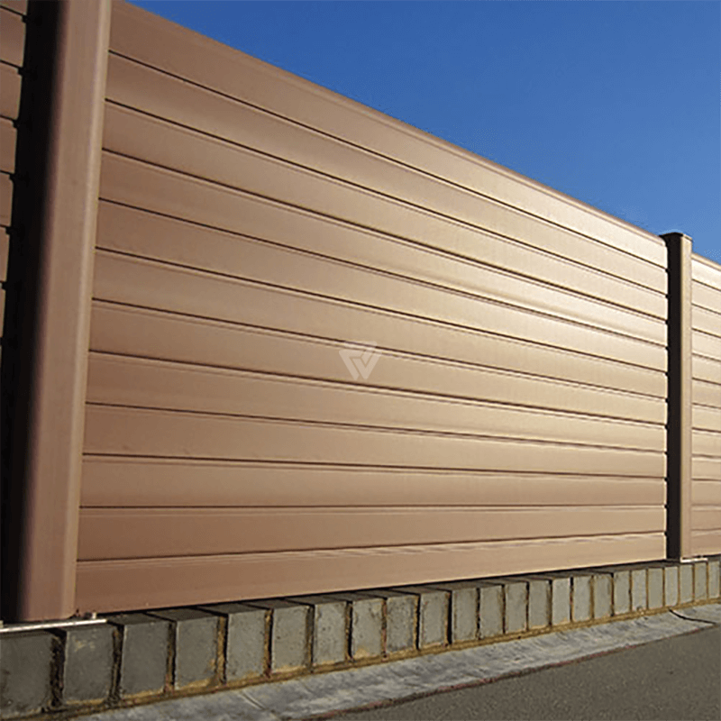 300mm PVC Composite Fence Panel Walnut 2438mm