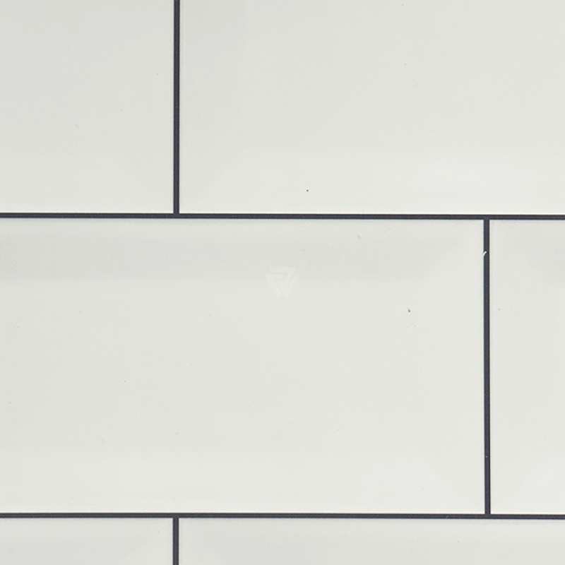 2.5mm White Metro Tile PVC Wall Cladding Sheet 2.50m x 1.22m 