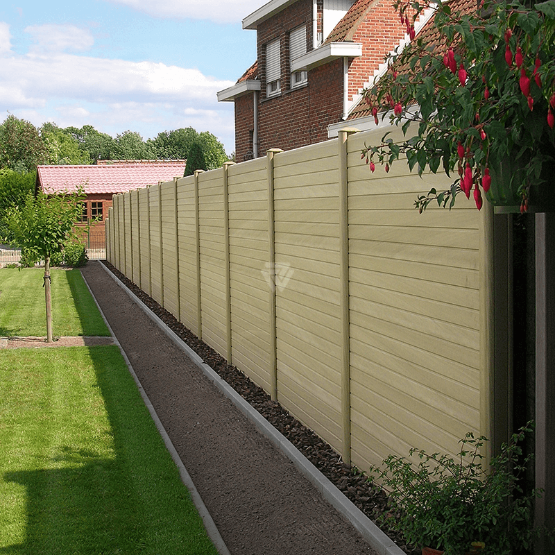 110mm x 90mm PVC Composite Fence Post Natural 2.4m