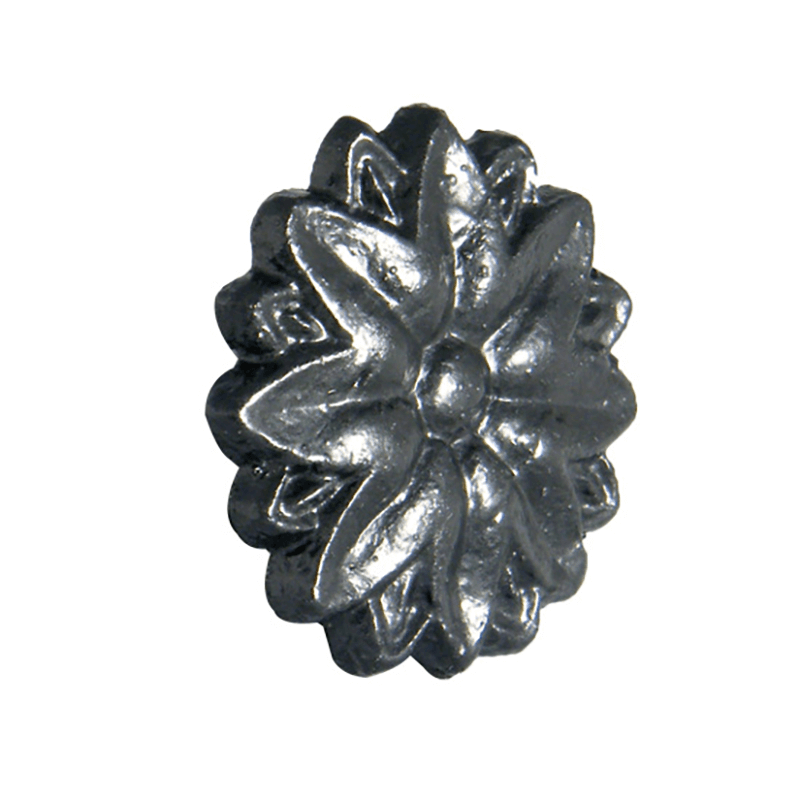 55mm Small Cast Iron Effect Tudor Rose Motifs for Hoppers image
