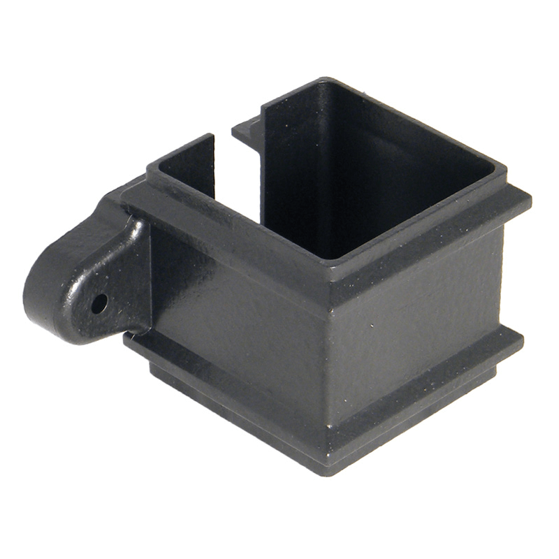 65mm Square Cast Iron Effect Pipe Clip With Fixing Lugs image