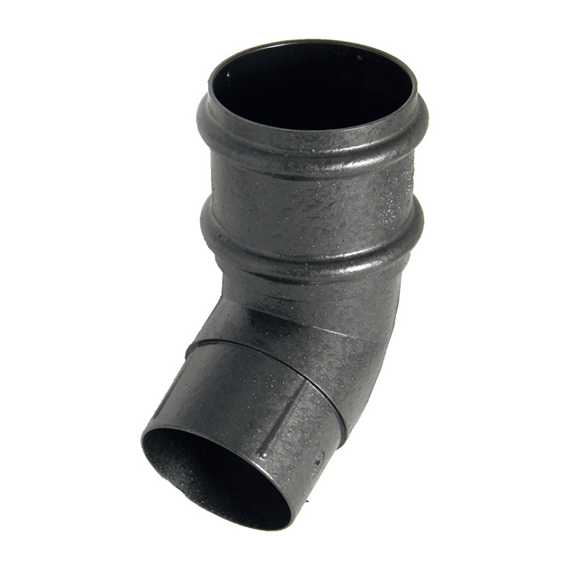 68mm Round Cast Iron Effect 112.5° Offset Downpipe Bend  image