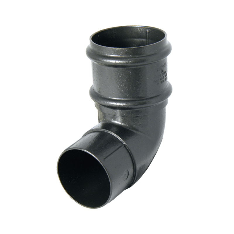 68mm Round Cast Iron Effect 92.5° Downpipe Bend  image