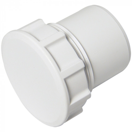 40mm ABS Solvent Weld Waste White Access Plug image