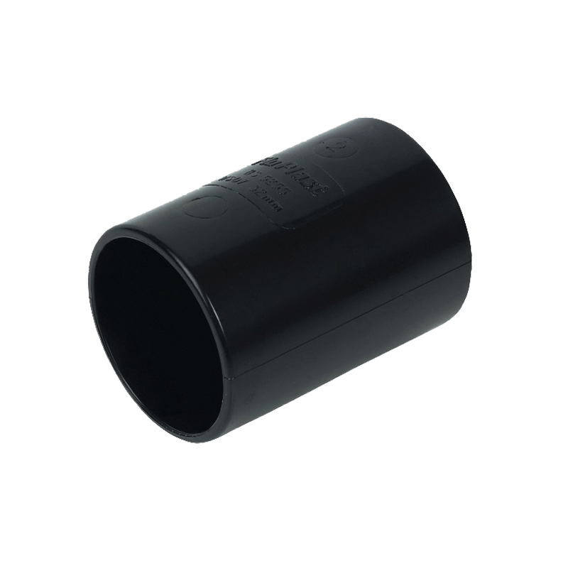 40mm ABS Solvent Weld Waste Black Straight Coupling image