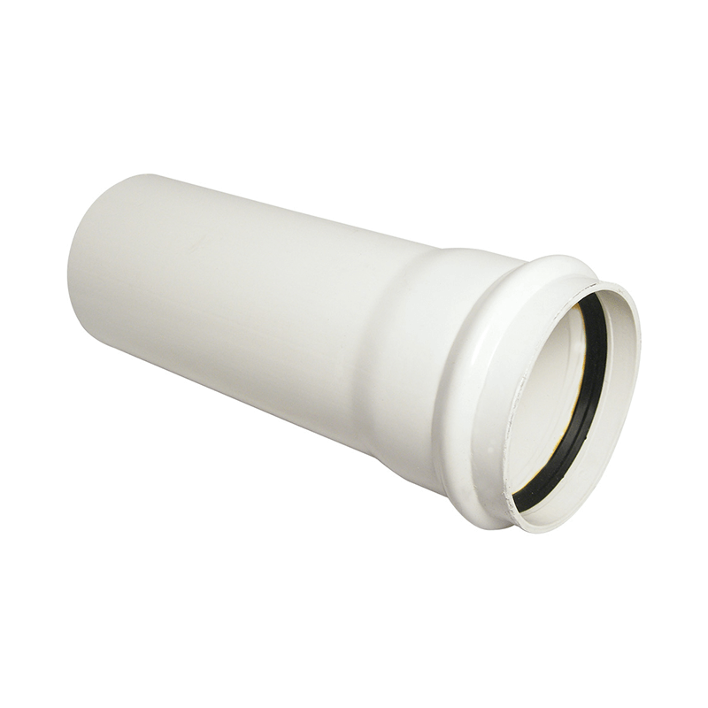 110mm White Single Socket Soil Pipe 3m 