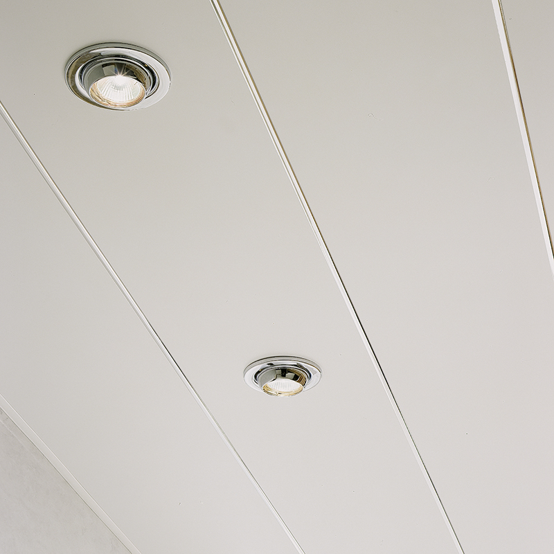 White (satin) 10mm Zest Ceiling Panels 250mm x 4m Pk3 image