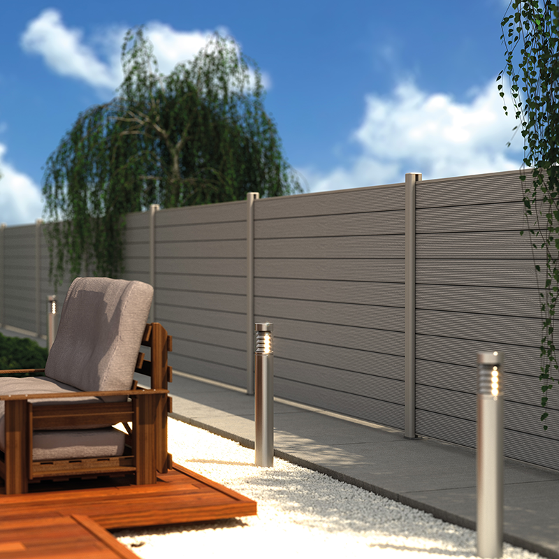 150mm Grey Fence WPC Plank 1.8m (Pack of 2)