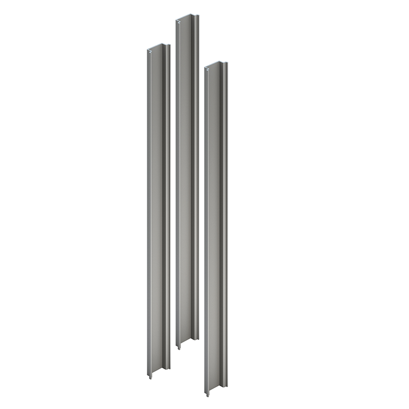 Grey Aluminum Fence Post with Post Cap and Utility Trim 1.86m
